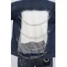 Veste jean femme avec des chaines - MAZIJ