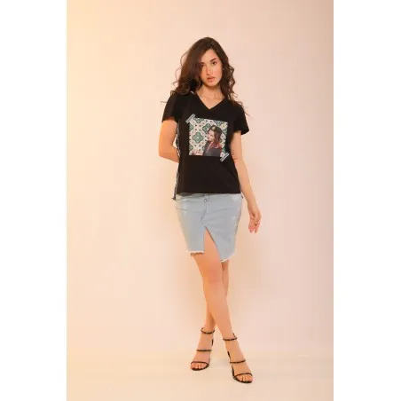 T-shirt Over size Laetitia Casta - MAZIJ