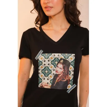 T-shirt Over size Laetitia Casta - MAZIJ