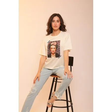 T-shirt Over size Frida Kahlo - MAZIJ