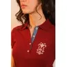 POLO BORDEAUX FEMME - MAZIJ