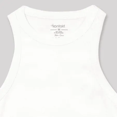 Top côtelé femme avec broderie - KONTAKT