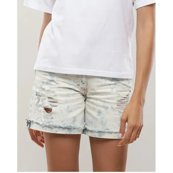 Short Denim Acid Wash Délavé - MAZIJ