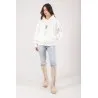 SWEATSHIRT ECRU AVEC UNE IMPRESSION FAIENCE - MAZIJ
