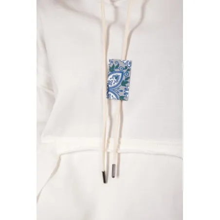 SWEATSHIRT ECRU AVEC UNE IMPRESSION FAIENCE - MAZIJ