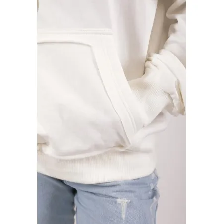 SWEATSHIRT ECRU AVEC UNE IMPRESSION FAIENCE - MAZIJ