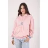 SWEATSHIRT ROSE AVEC UNE IMPRESSION FAIENCE - MAZIJ