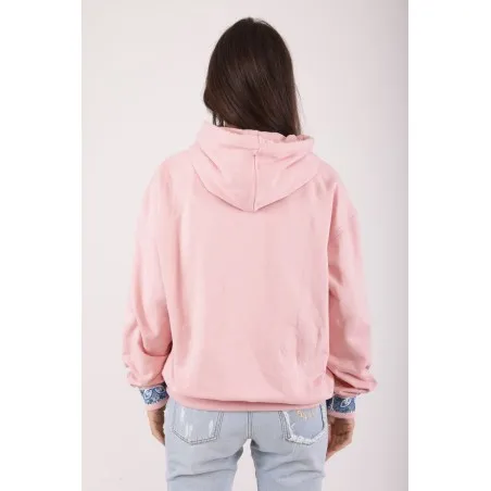 SWEATSHIRT ROSE AVEC UNE IMPRESSION FAIENCE - MAZIJ