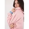 SWEATSHIRT ROSE AVEC UNE IMPRESSION FAIENCE - MAZIJ