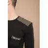 T-shirt noir manches longues - MAZIJ
