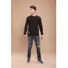 Sweat-shirt noir avec broderie phénicienne - MAZIJ