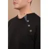 Sweat-shirt noir avec broderie phénicienne - MAZIJ