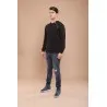 Sweat-shirt noir avec broderie phénicienne - MAZIJ