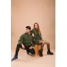 Sweat-shirt robe vert avec capuche - MAZIJ