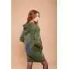 Sweat-shirt robe vert avec capuche - MAZIJ