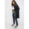 Veste jean femme avec fourrure - MAZIJ