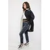 Veste jean femme avec fourrure - MAZIJ
