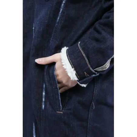 Veste jean femme avec fourrure - MAZIJ