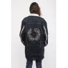 Veste jean femme avec fourrure - MAZIJ