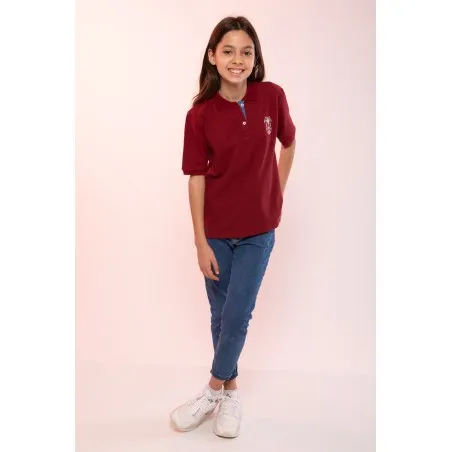 POLO BORDEAUX FILLE - MAZIJ