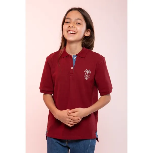 POLO BORDEAUX FILLE - MAZIJ