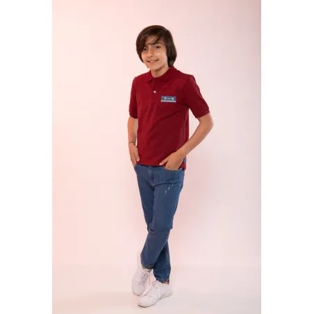 POLO BORDEAUX GARÇON - MAZIJ