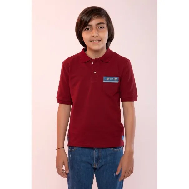 POLO BORDEAUX GARÇON - MAZIJ