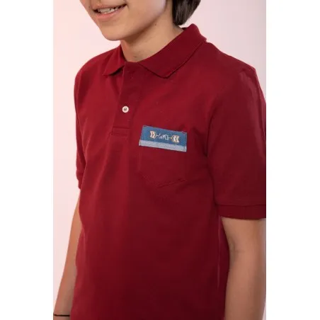 POLO BORDEAUX GARÇON - MAZIJ