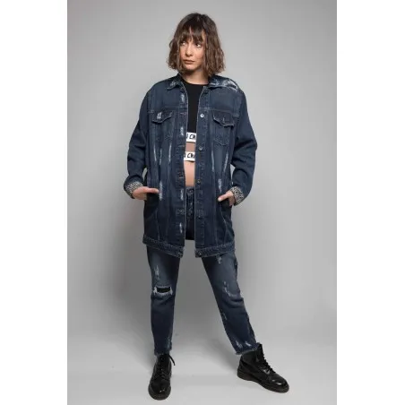 Veste Bleu femme Khomsa - MAZIJ