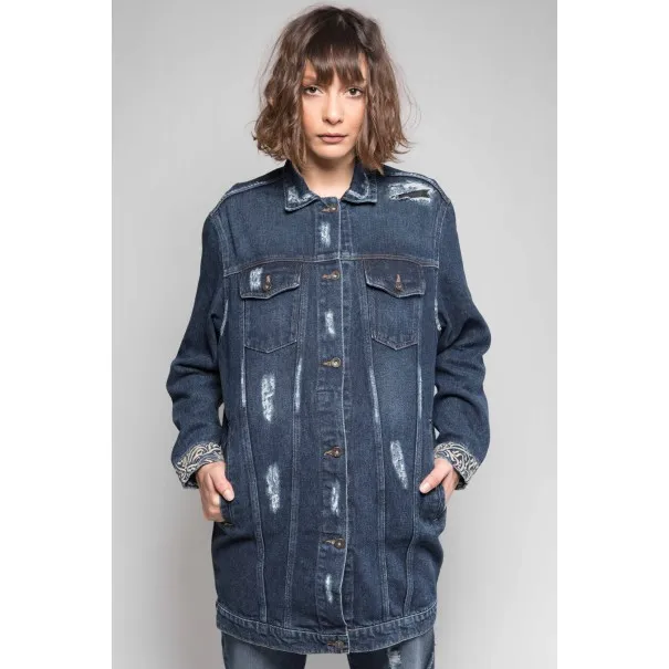 Veste Bleu femme Khomsa - MAZIJ