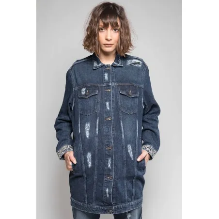 Veste Bleu femme Khomsa - MAZIJ
