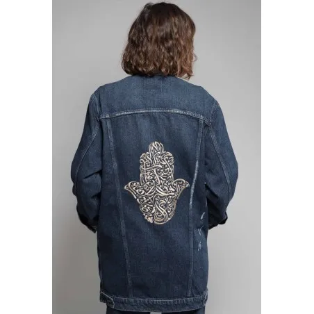 Veste Bleu femme Khomsa - MAZIJ