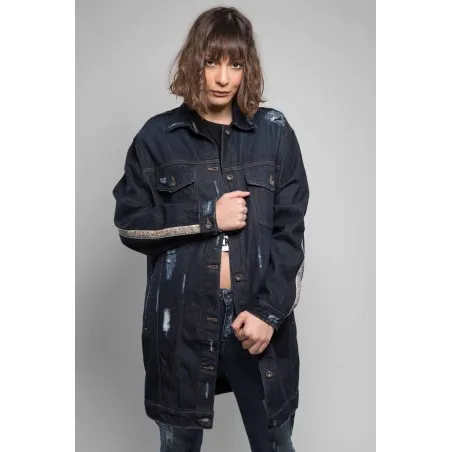 Veste Jean Bleu femme oversize - MAZIJ