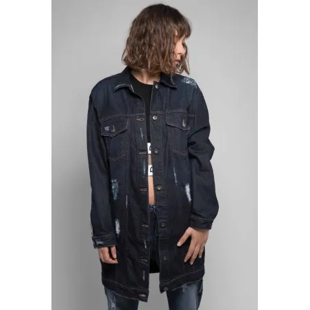 Veste Jean Bleu femme oversize - MAZIJ