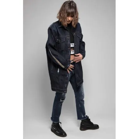 Veste Jean Bleu femme oversize - MAZIJ