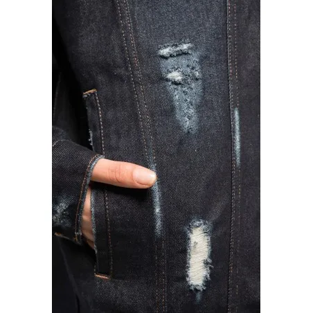 Veste Jean Bleu femme oversize - MAZIJ