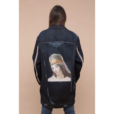 Veste Jean Bleu femme oversize - MAZIJ