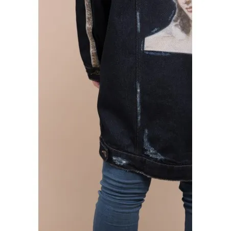 Veste Jean Bleu femme oversize - MAZIJ