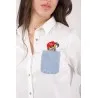 CHEMISE BLANCHE POCHE JEAN - MAZIJ