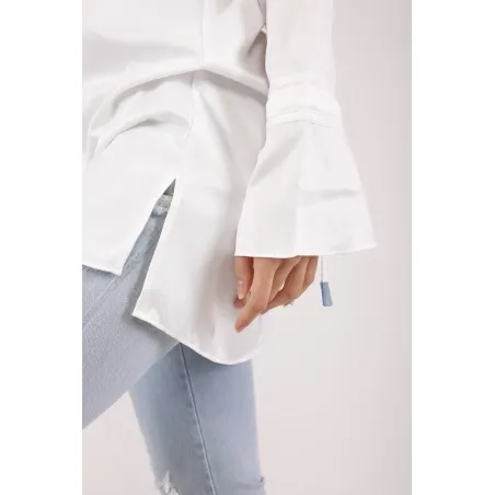 CHEMISE BLANCHE POCHE JEAN - MAZIJ