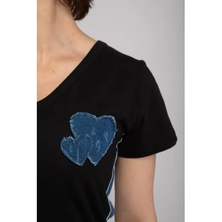 Teeshirt noir avec jean - MAZIJ