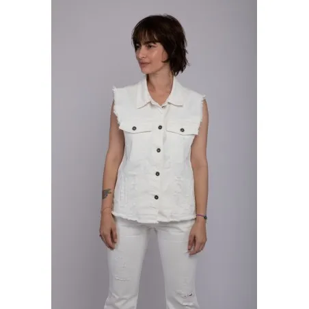 Veste jean sans manches - MAZIJ