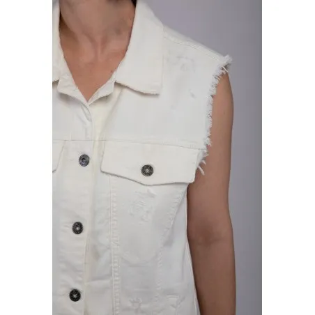 Veste jean sans manches - MAZIJ