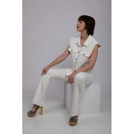 Veste jean sans manches - MAZIJ