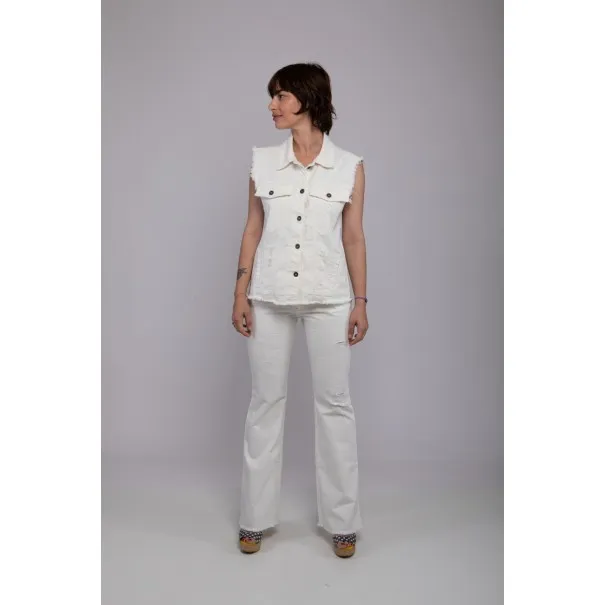 Veste jean sans manches - MAZIJ