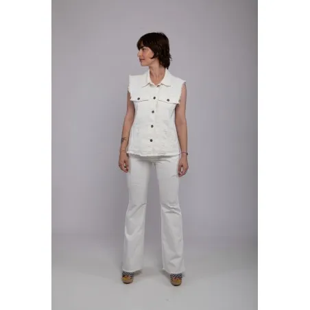 Veste jean sans manches - MAZIJ