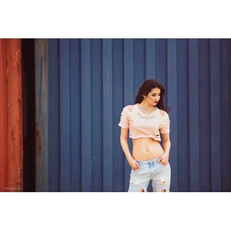 Crop-top Rose - MAZIJ