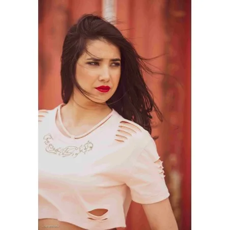 Crop-top Rose - MAZIJ