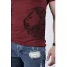 T-shirt bordeaux Lion - MAZIJ