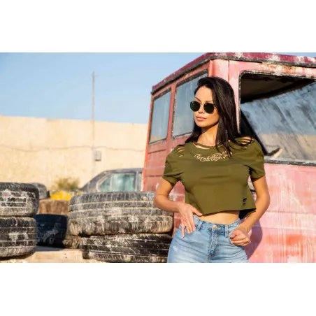 Crop-top Vert - MAZIJ